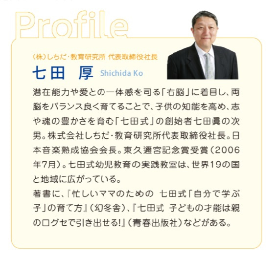 七田 厚　プロフィール